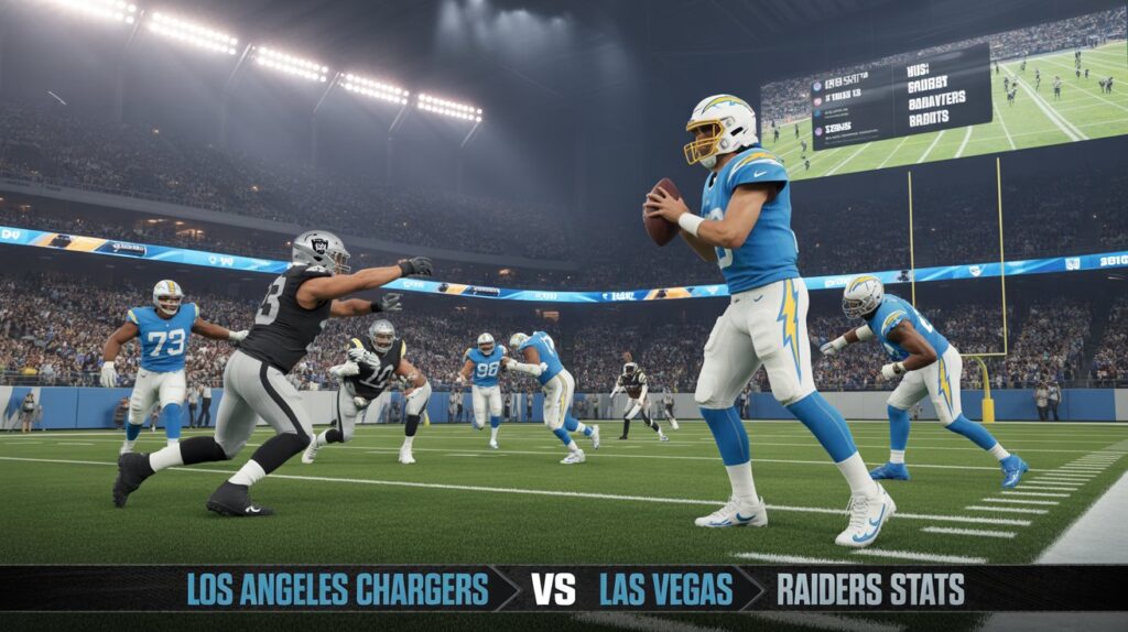 los angeles chargers vs las vegas raiders match player stats