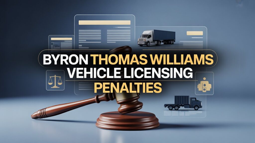 byron thomas williams vehicle licensing penalties