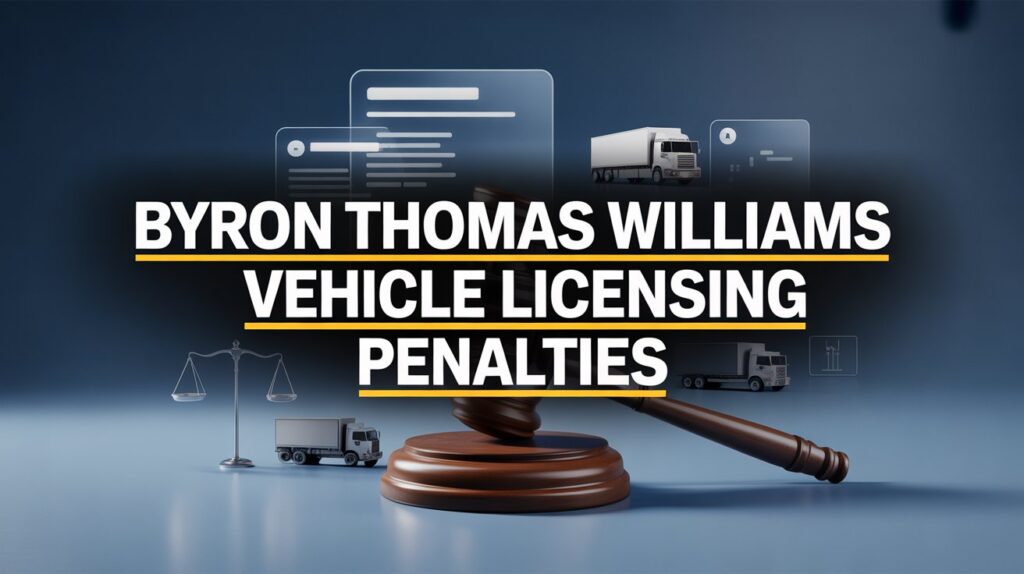 byron thomas williams vehicle licensing penalties