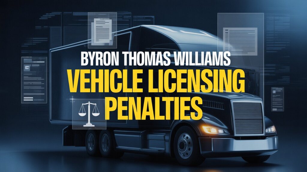 byron thomas williams vehicle licensing penalties