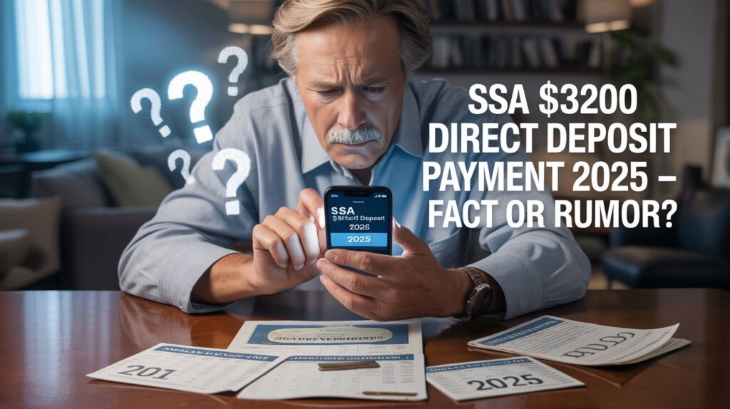 SSA $3200 direct deposit payment 2025