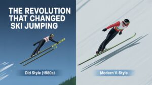 How is it possible for ski jumpers to stay in the air so long and how do they train for that?