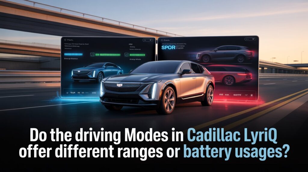 Do the Driving Modes in Cadillac Lyriq Offer Different Ranges or Battery Usage?