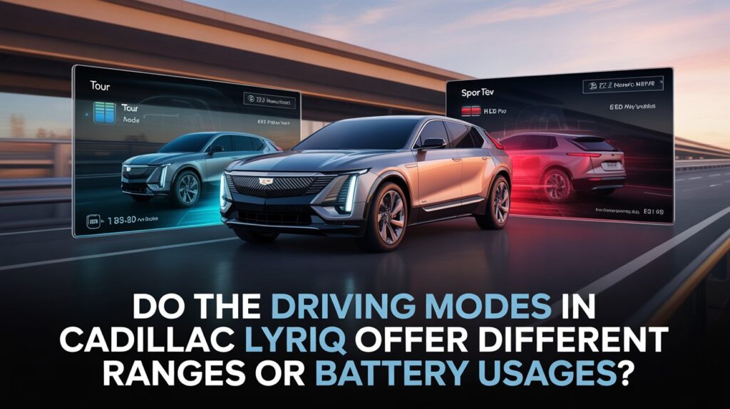 Do the Driving Modes in Cadillac Lyriq Offer Different Ranges or Battery Usage?